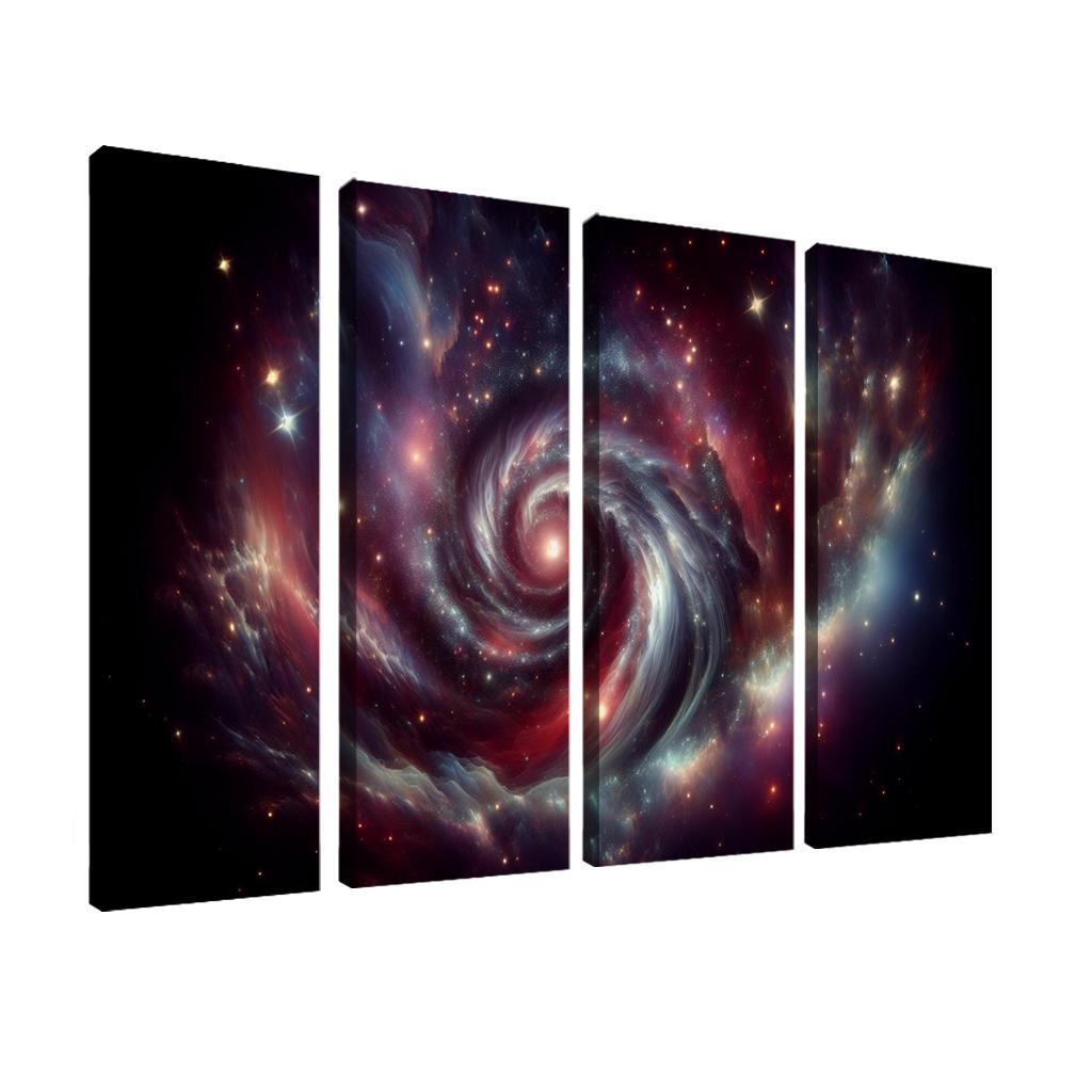 The Curious Case of Dark Matter Halos 4 Piece HD Modern Canvas Panels-Original Frame