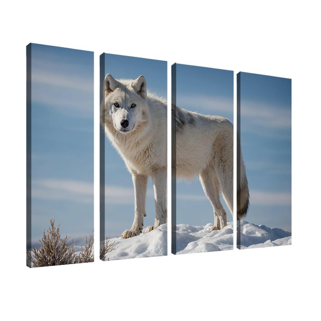 The Resilient Arctic Wolf Ghost Of The Tundra Canvas Paintings Frame