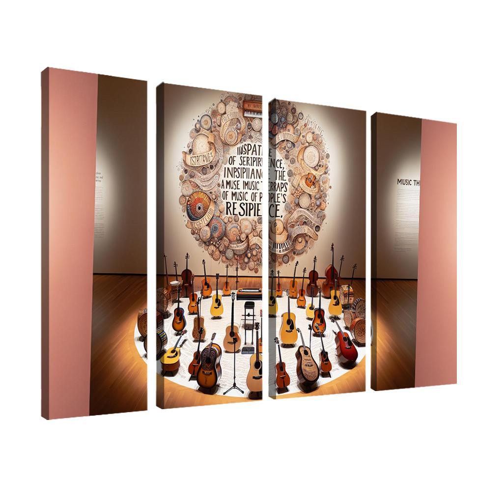 Melodies Of The Unheard Advocating For Music Therapy Multi-panel Paintings