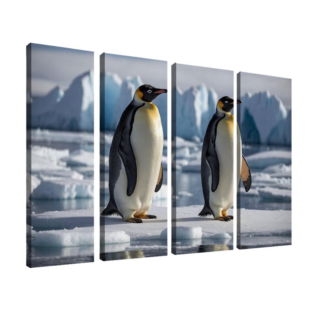The Majestic Emperor Penguin The Antarctic Monarch Oil Paintings Frame
