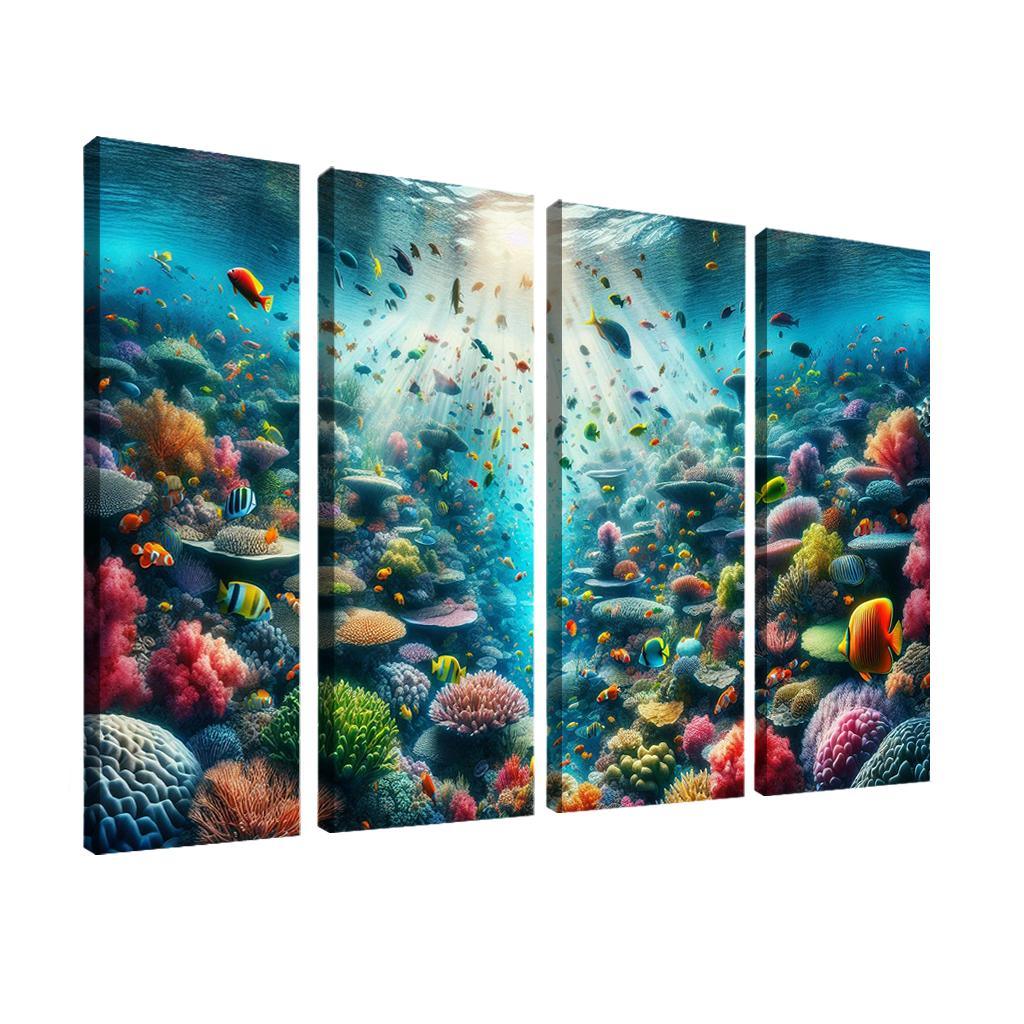 Golden Reef Underwater Exploration Adventure Custom Paintings Frame