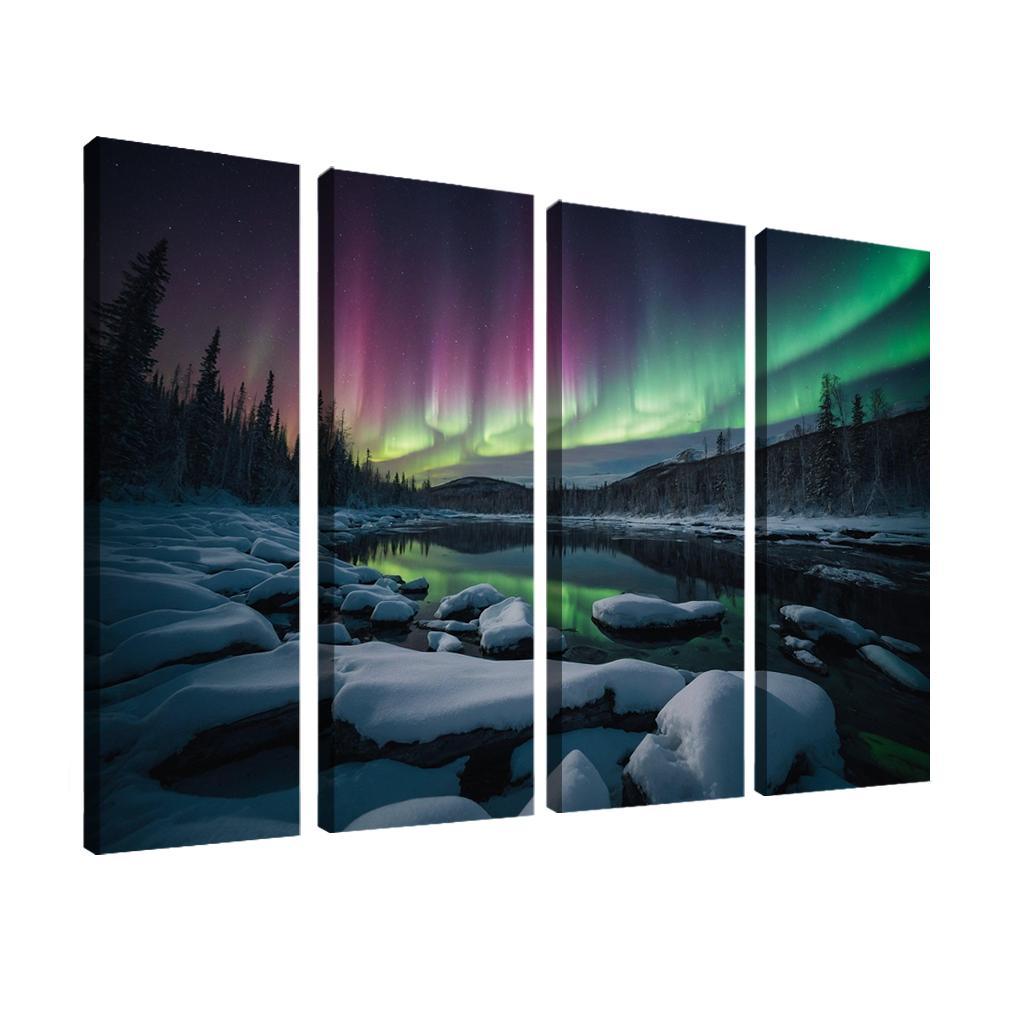 The Ethereal Dance Of Northern Lights Oil Paintings Frame