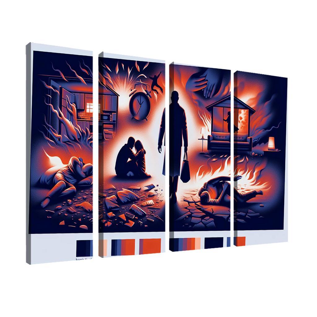 The Sound Of Silence Domestic Abuse Awareness Multi-panel Paintings