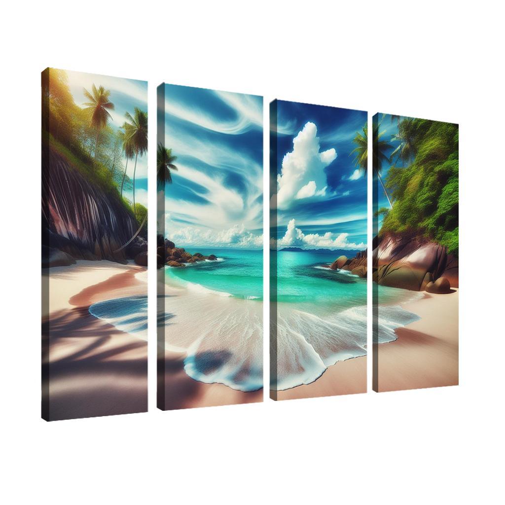 Tranquil Shores A Secluded Retreat Custom Paintings Frame