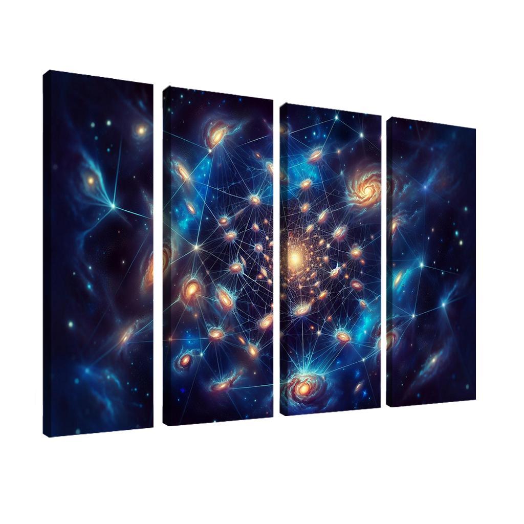 The Enigmatic Nature of Dark Matter 4 Piece HD Modern Canvas Panels-Original Frame