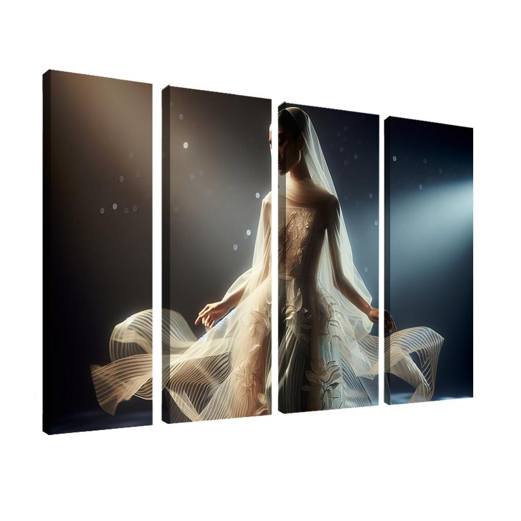 Translucent Layers Sheer Fashion Trends Multi-panel Paintings