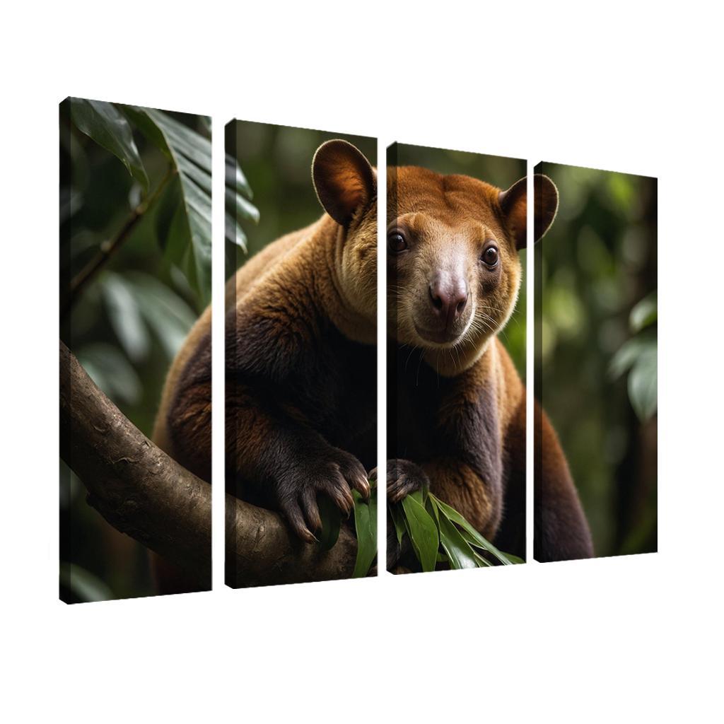 The Agile Tree Kangaroo Climbing Marvel Canvas Paintings Frame