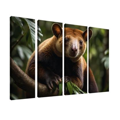 The Agile Tree Kangaroo Climbing Marvel Canvas Paintings Frame
