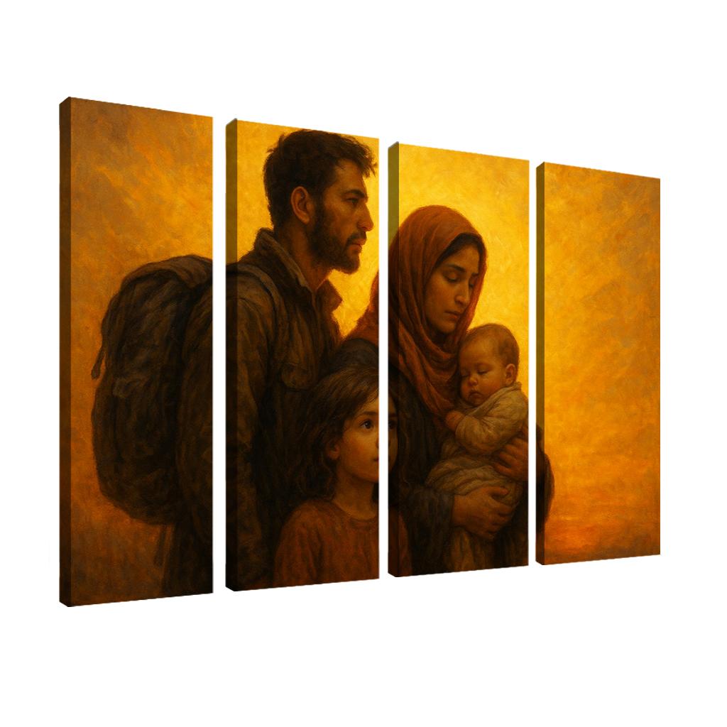 Light Of Hope Art Inspiring Refugee Empowerment Premium Artwork Frames