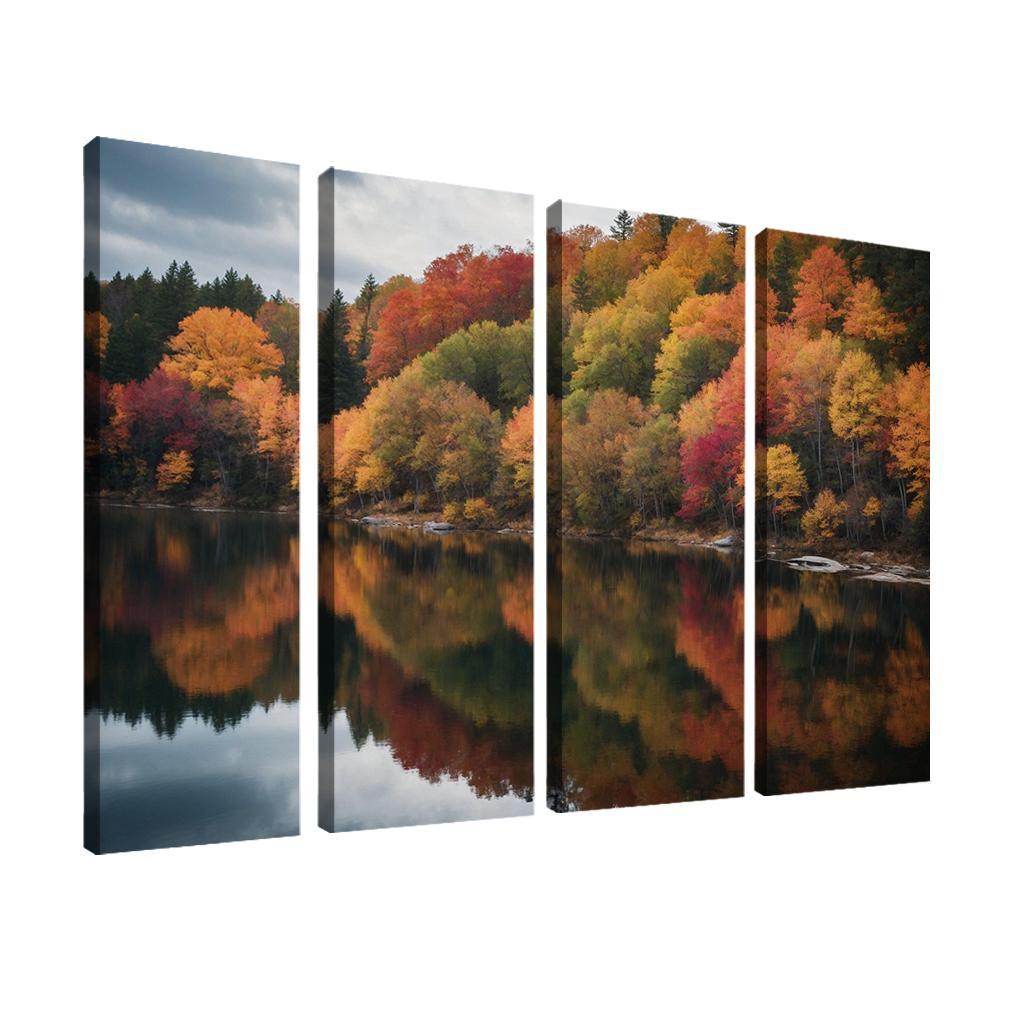 The Quiet Splendor Of Autumn Reflections Oil Paintings Frame