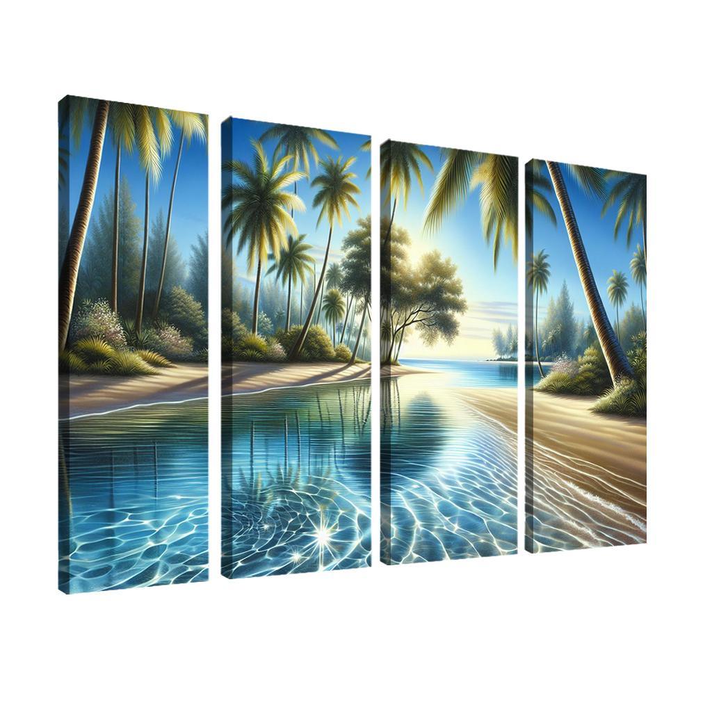 Crystal Lagoon Calm Waters And Relaxation Custom Paintings Frame