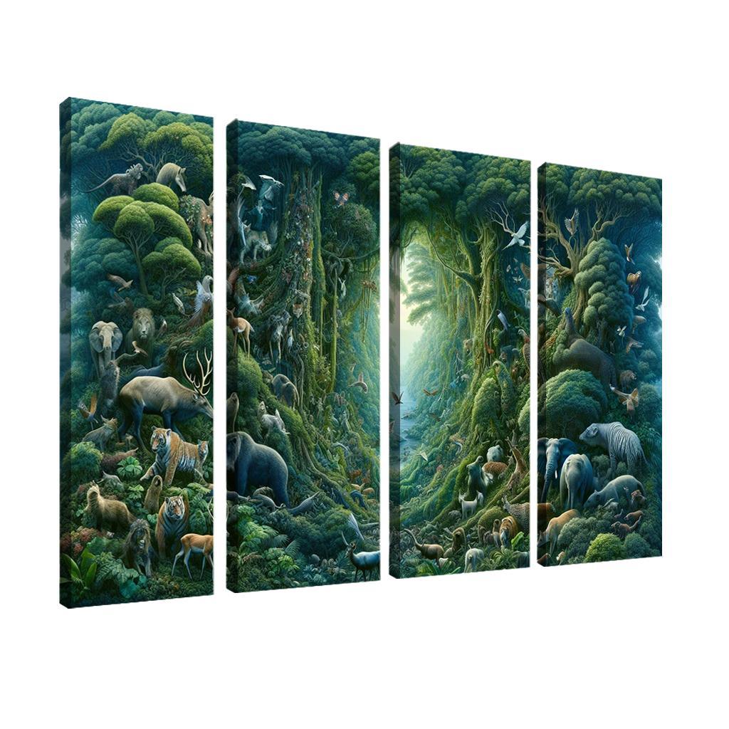 Nature's Call Advocating For Biodiversity Preservation Multi-panel Paintings