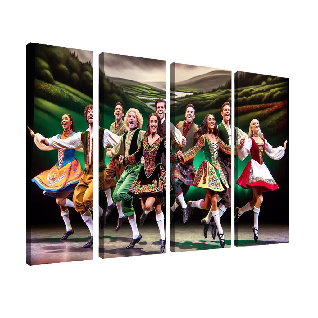 Celtic Dance The Rhythm Of The Emerald Isle Modern Paintings Frame