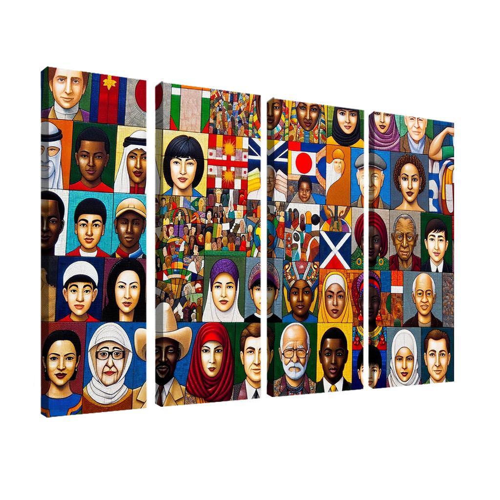 The Colors Of Diversity Celebrating Multiculturalism Custom Paintings Frame