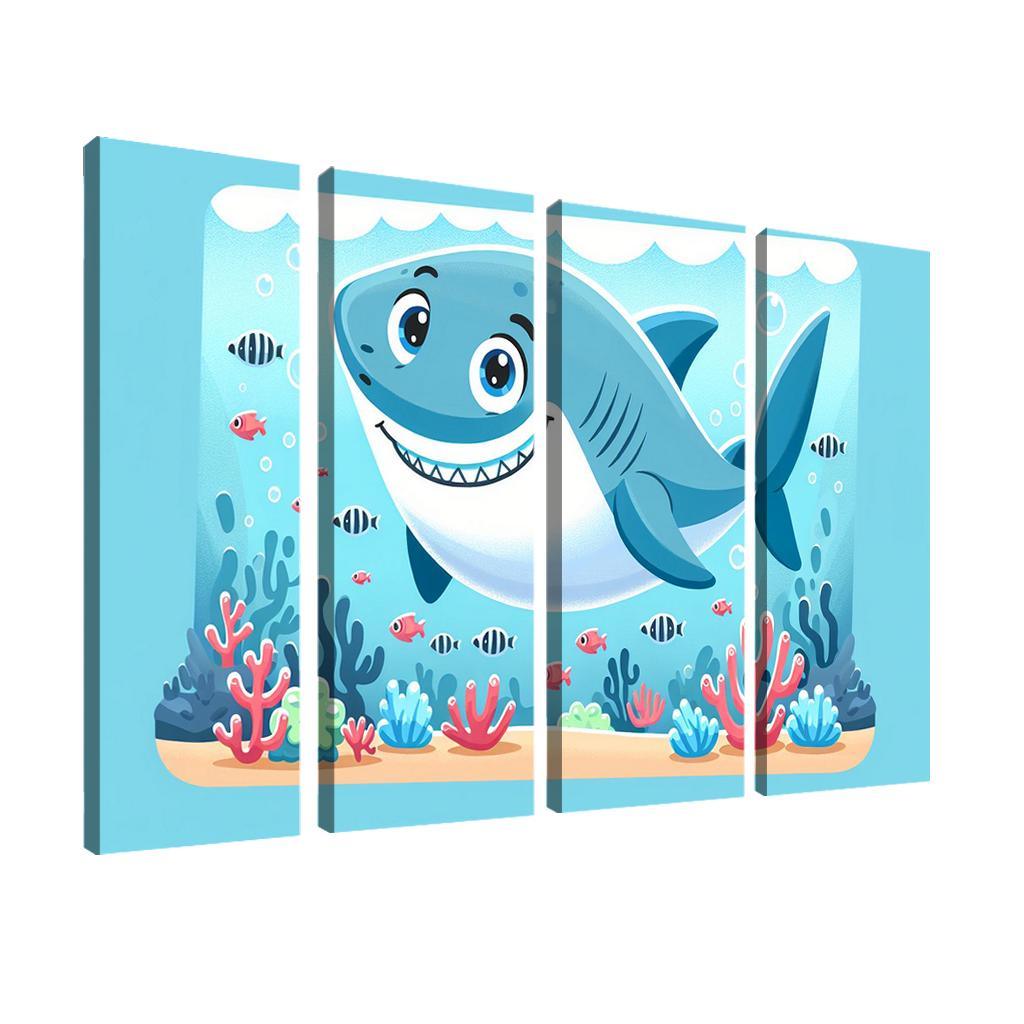 Silly Shark Modern Paintings Frame