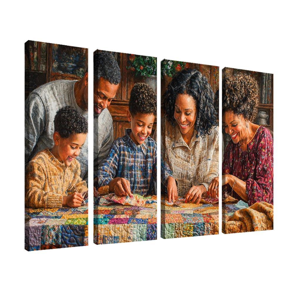 A Quilt Of Memories Stitched With Love Modern Paintings Frame