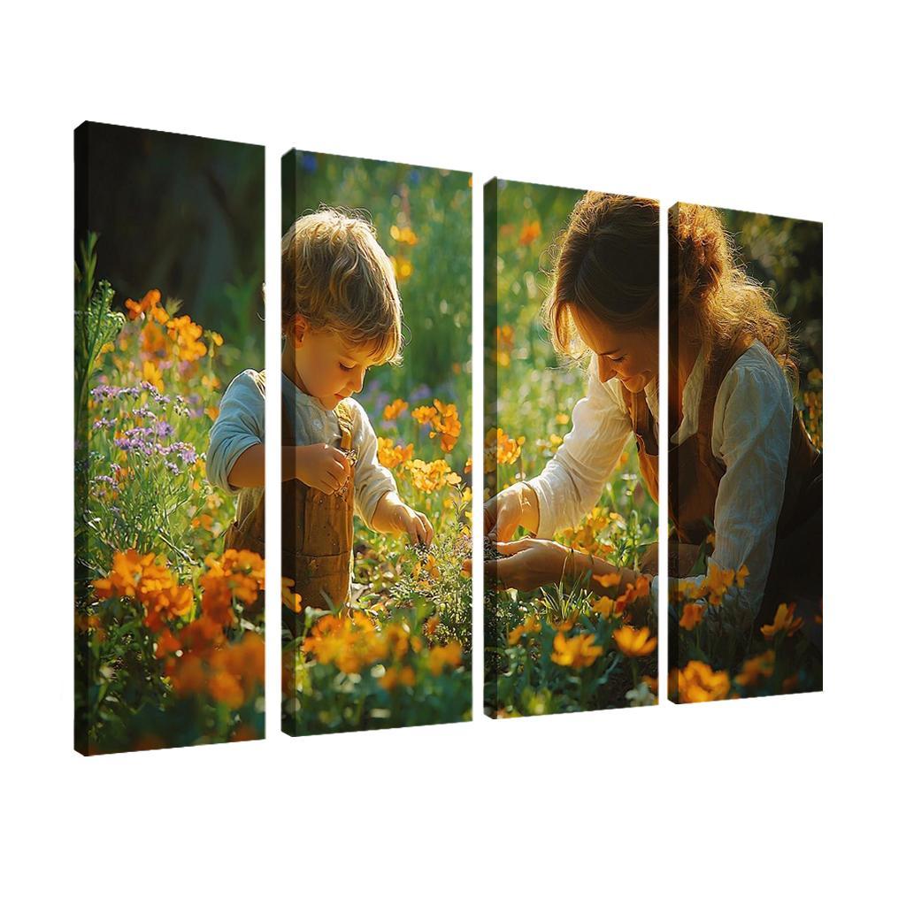 A Garden Of Hope A Mothers Nurturing Spirit Canvas Paintings Frame