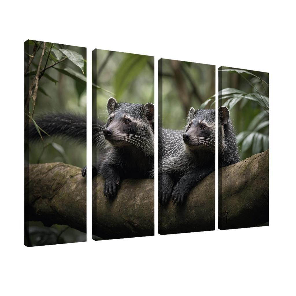 The Charming Binturong The Bearcat Of The Rainforest Canvas Paintings Frame