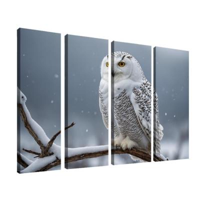 The Graceful Snowy Owl In The Arctic Framed Paintings