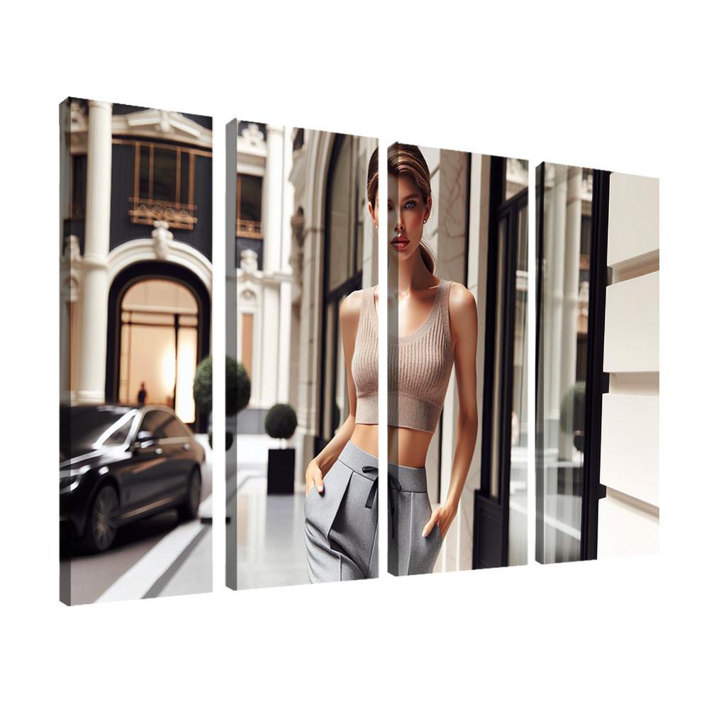 Luxe Athleisure Elevated Comfort 4 Piece HD Modern Canvas Panels-Original Frame