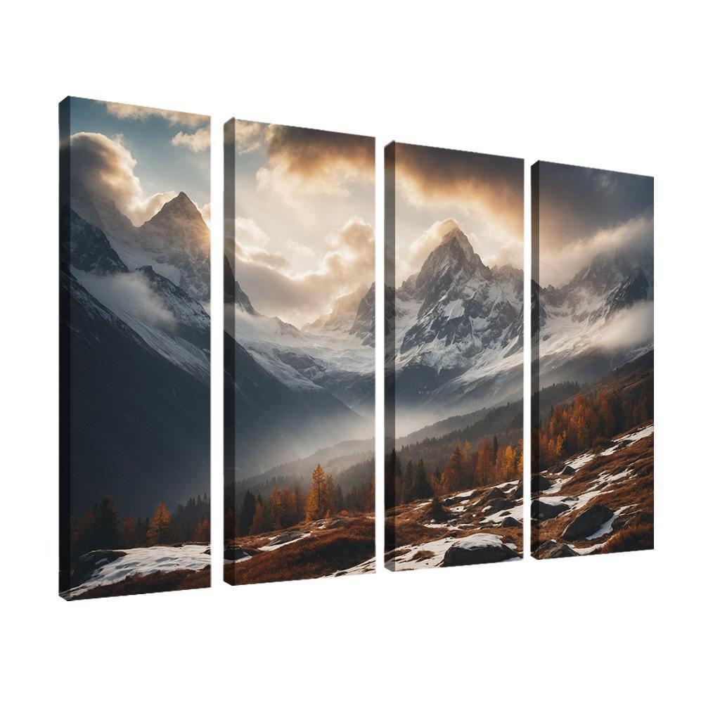 The Serene Echo Of Misty Mountains Oil Paintings Frame