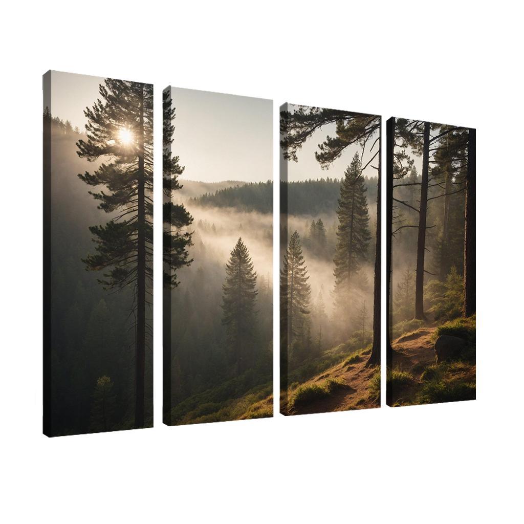 The Whispering Valleys Of Misty Pines Oil Paintings Frame