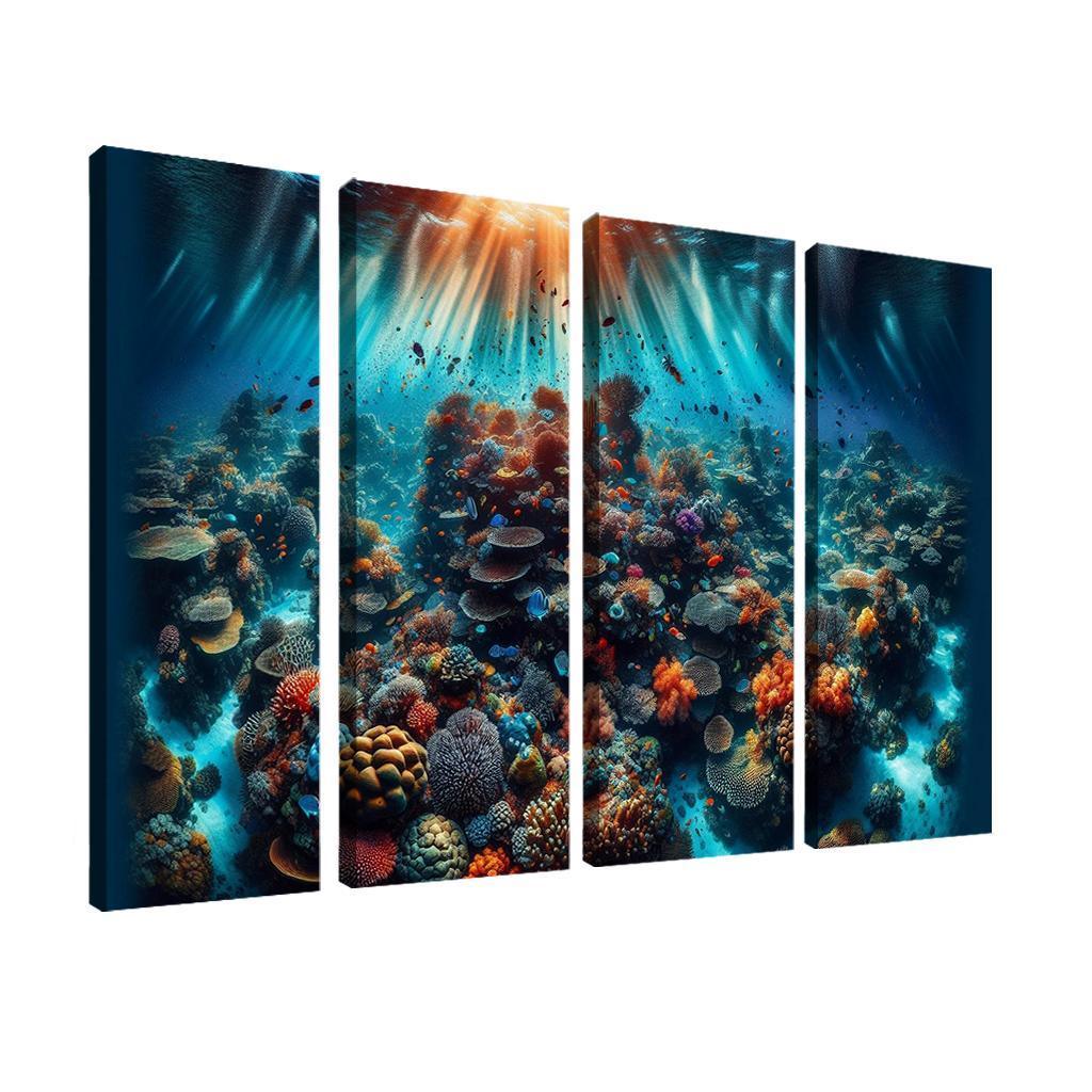 Coral Garden Underwater Paradise Custom Paintings Frame