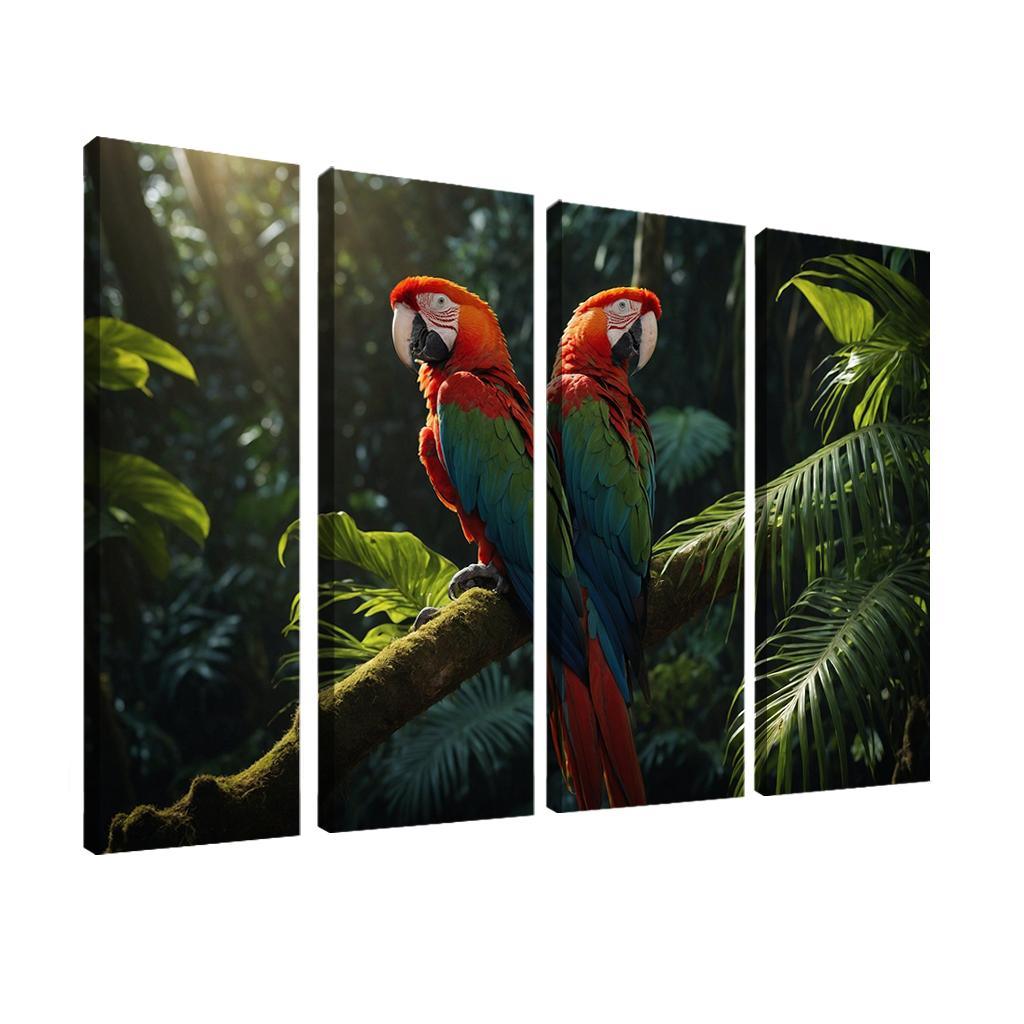 The Colorful Amazonian Macaw Jewel Of The Rainforest Canvas Paintings Frame