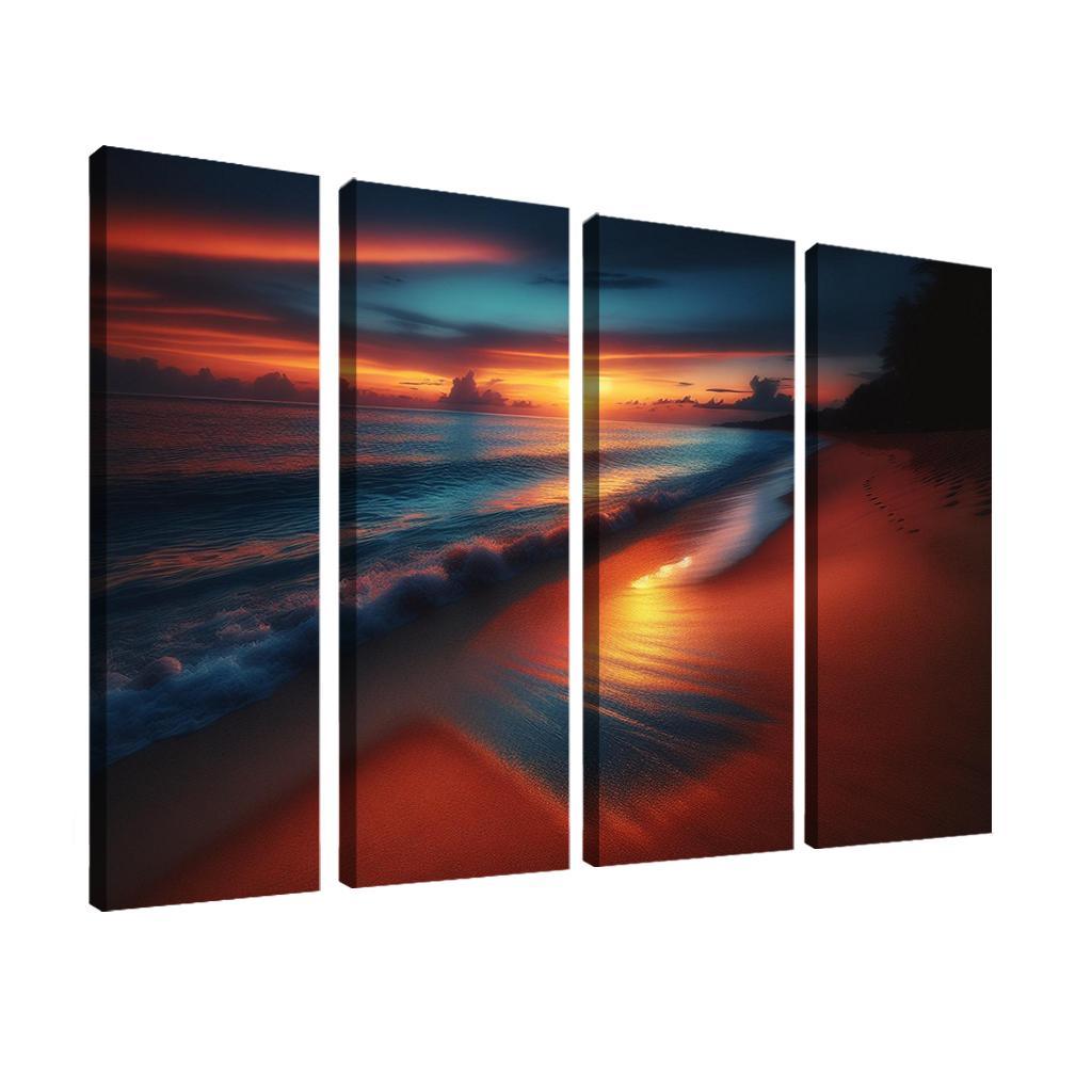 Glistening Shore Evening Serenity Premium Artwork Frames
