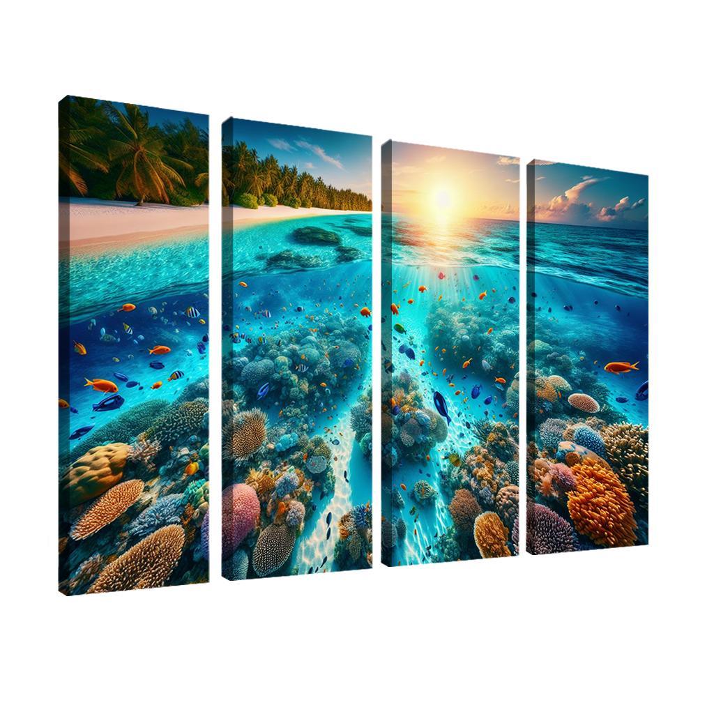 Coral Lagoon Underwater Exploration Paradise Premium Artwork Frames