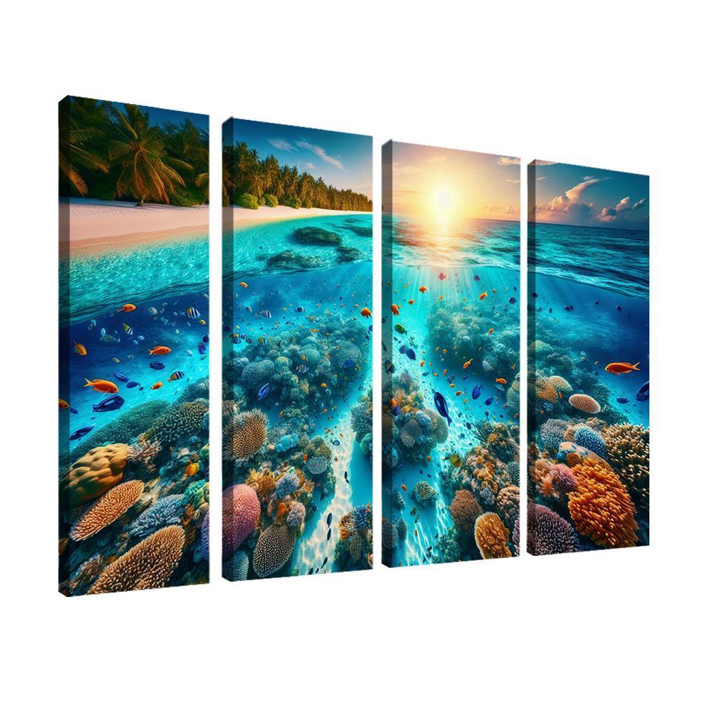 Coral Lagoon Underwater Exploration Paradise Premium Artwork Frames