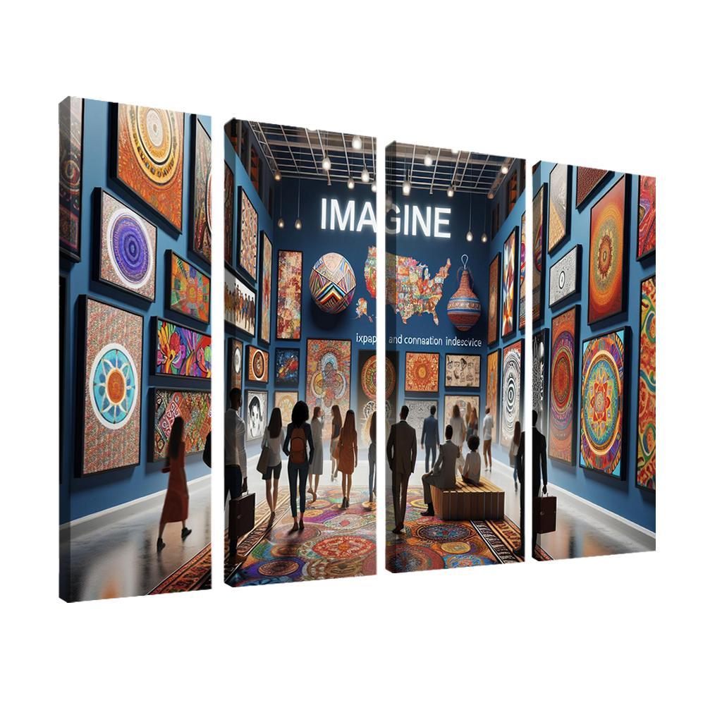 Bridging Cultures Artistic Expressions Of Unity Framed Paintings