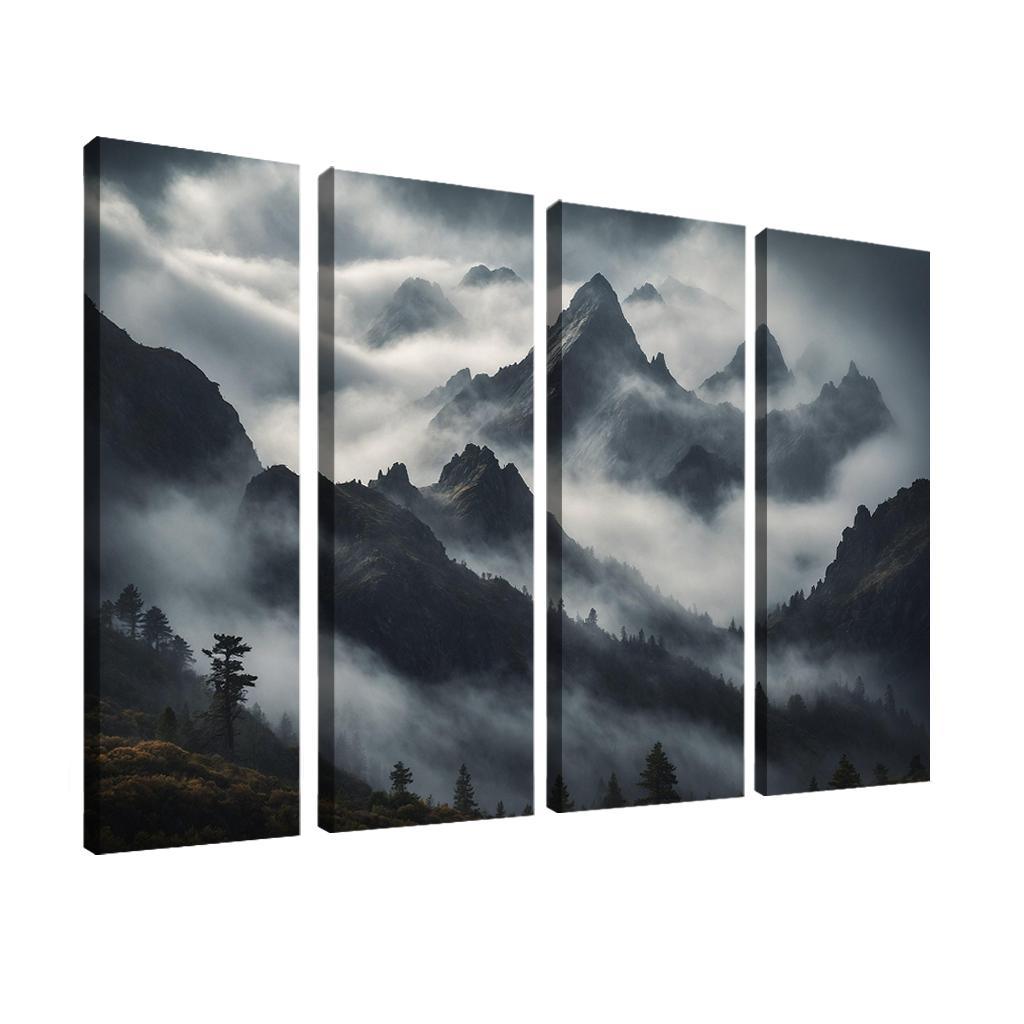 The Majestic Peaks Of Misty Mountain Range Art Trends