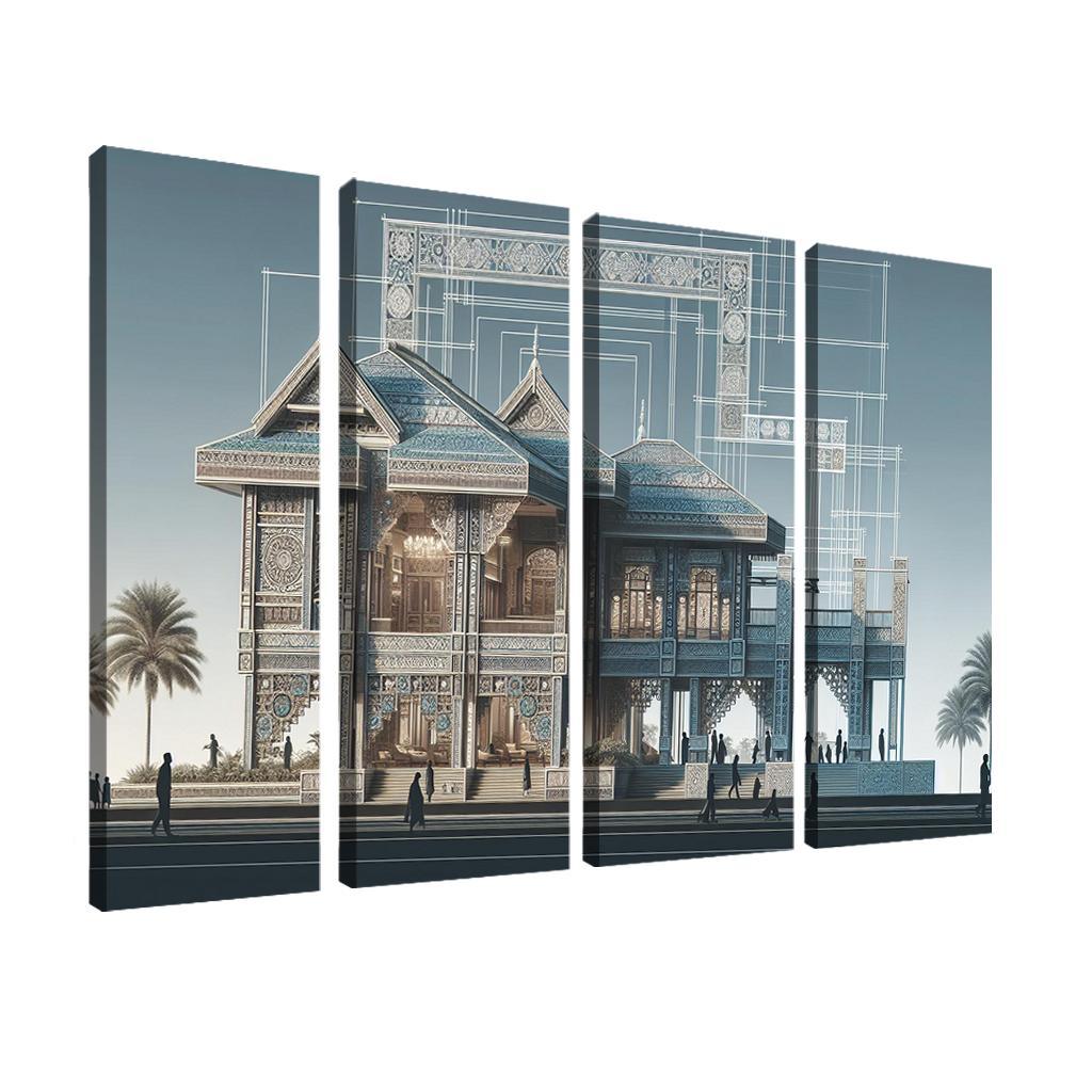 Transitional Architecture Custom Paintings Frame