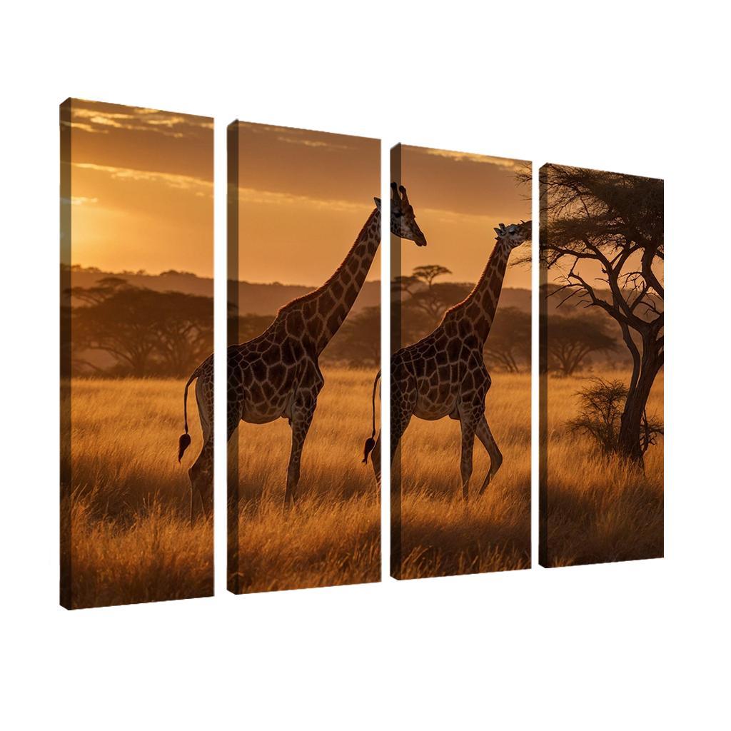 The Elegant Giraffe Towering Among Giants Custom Paintings Frame