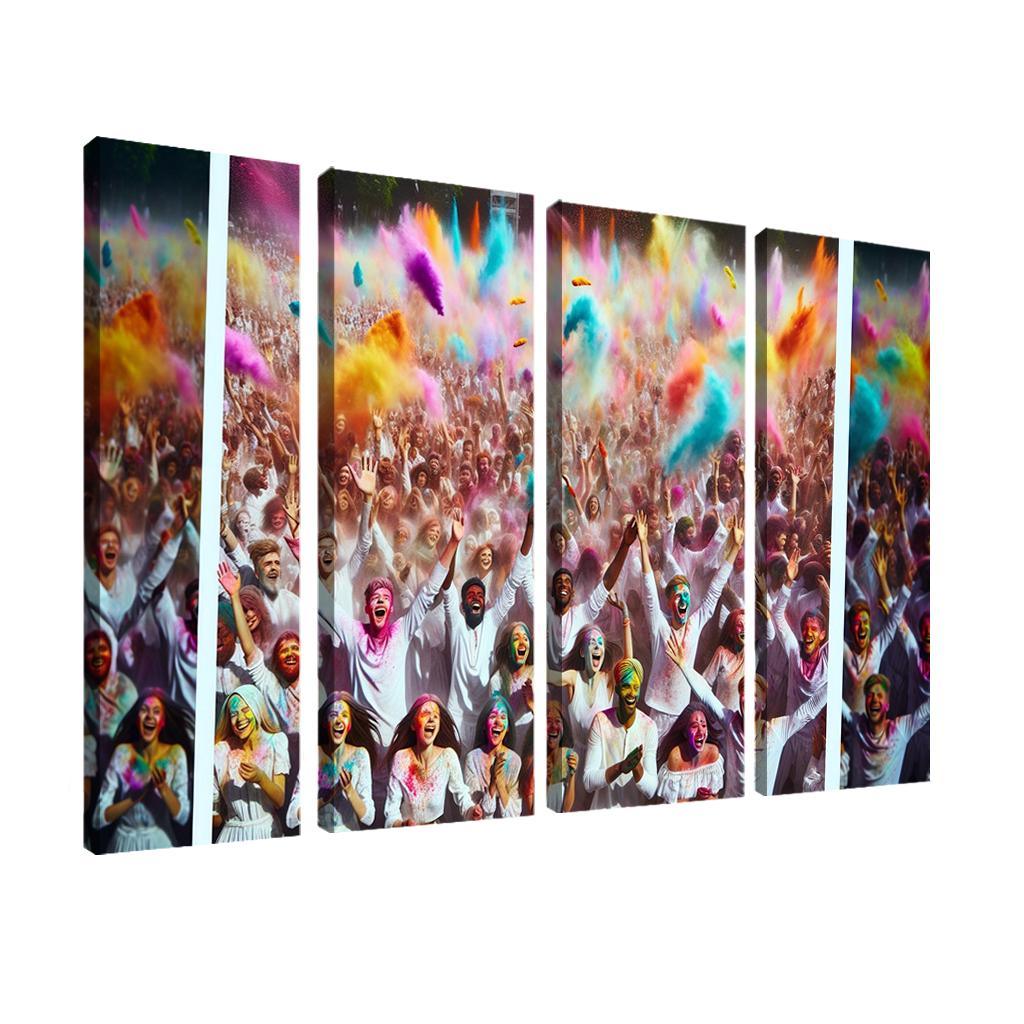 Holi Festival Canvas Paintings Frame