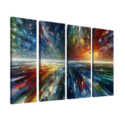 Fragments of Infinite Possibility 4 Piece HD Modern Canvas Panels-Original Frame