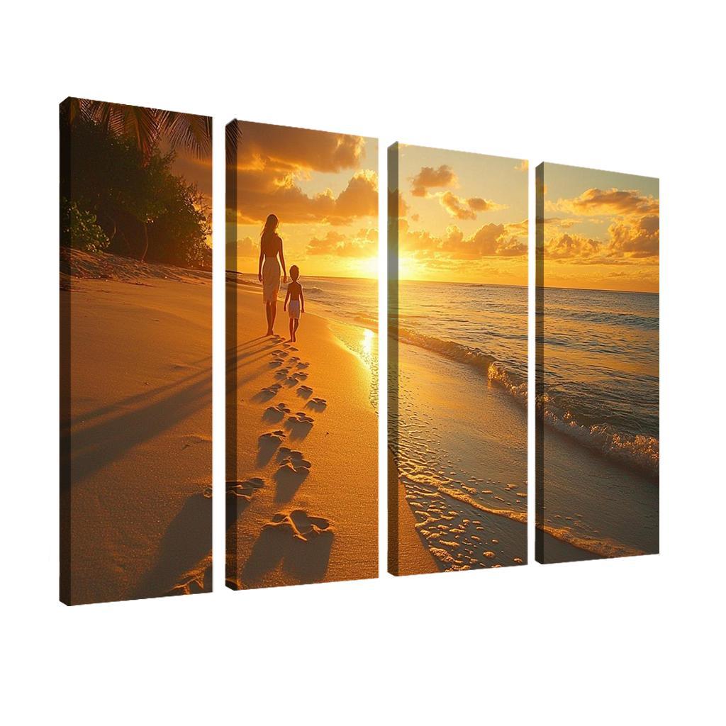 Footsteps Of Love A Mothers Journey Canvas Paintings Frame