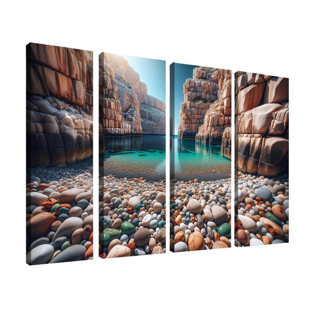 Pebble Beach Cove Unique Geological Marvel Custom Paintings Frame