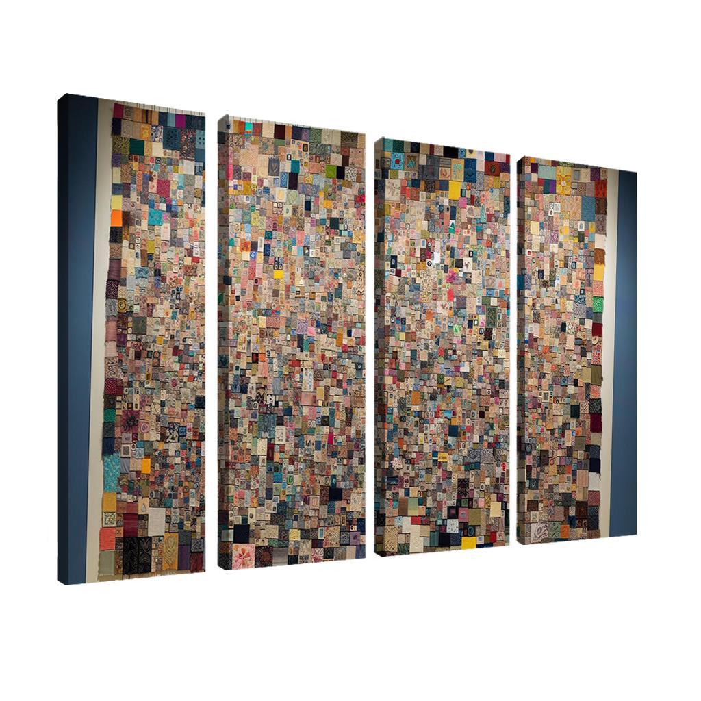 Human Threads The Fabric of Interconnectedness 4 Piece HD Modern Canvas Panels-Original Frame
