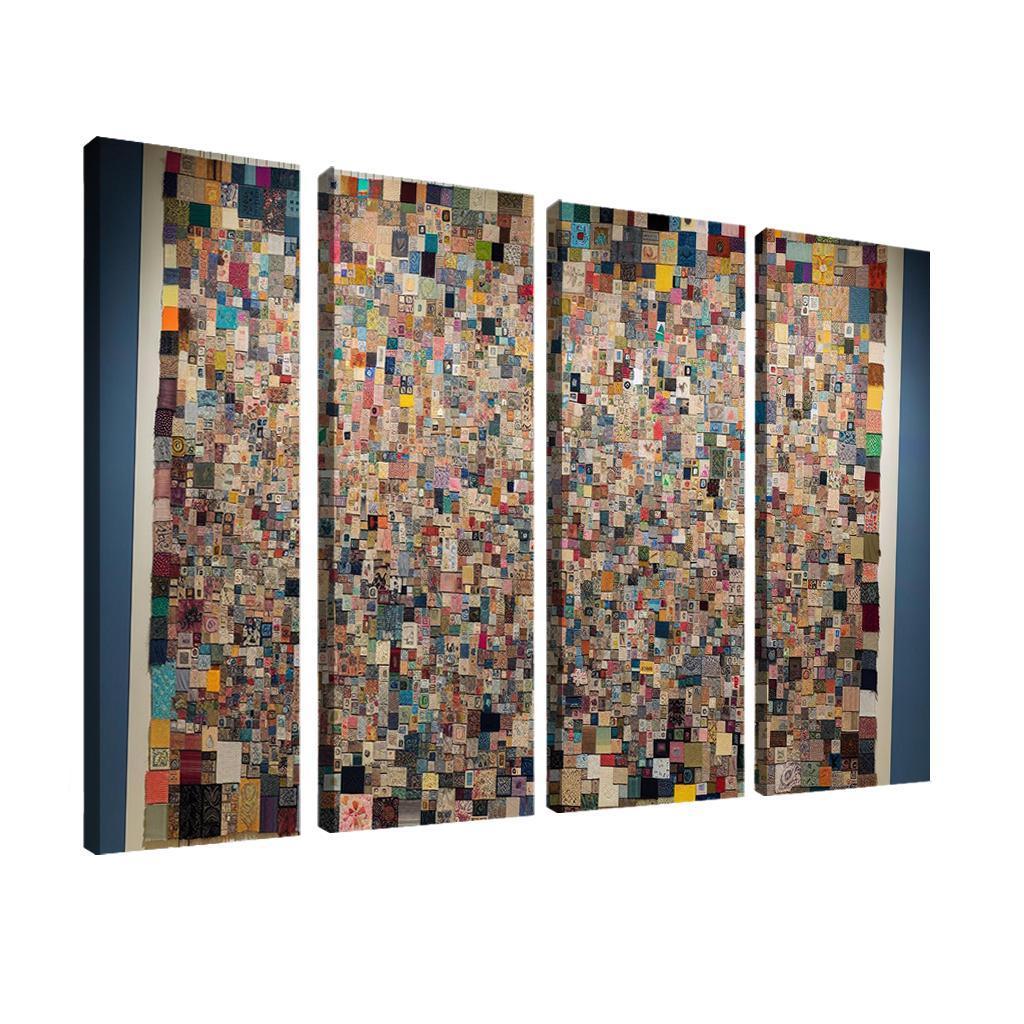 Human Threads The Fabric of Interconnectedness 4 Piece HD Modern Canvas Panels-Original Frame