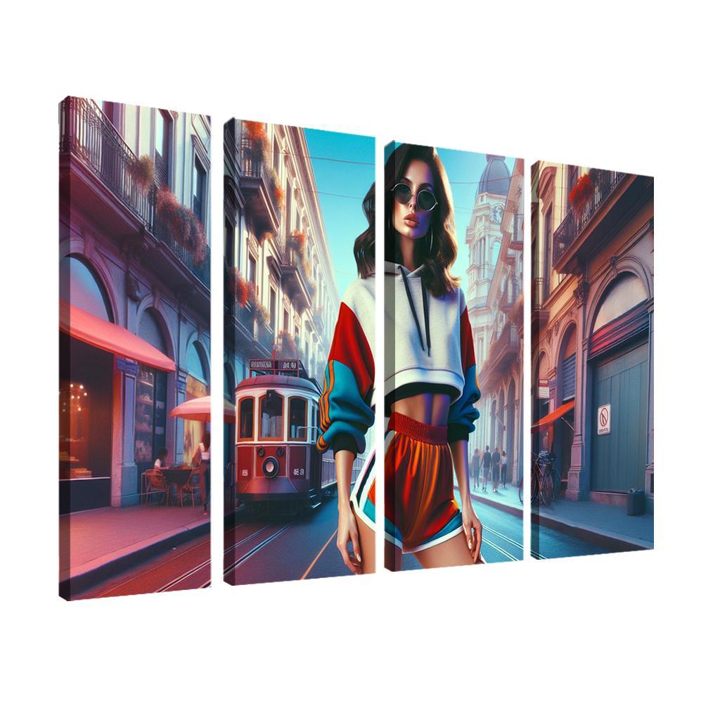 Retro Sport Vintage Athletic Wear Multi-panel Paintings