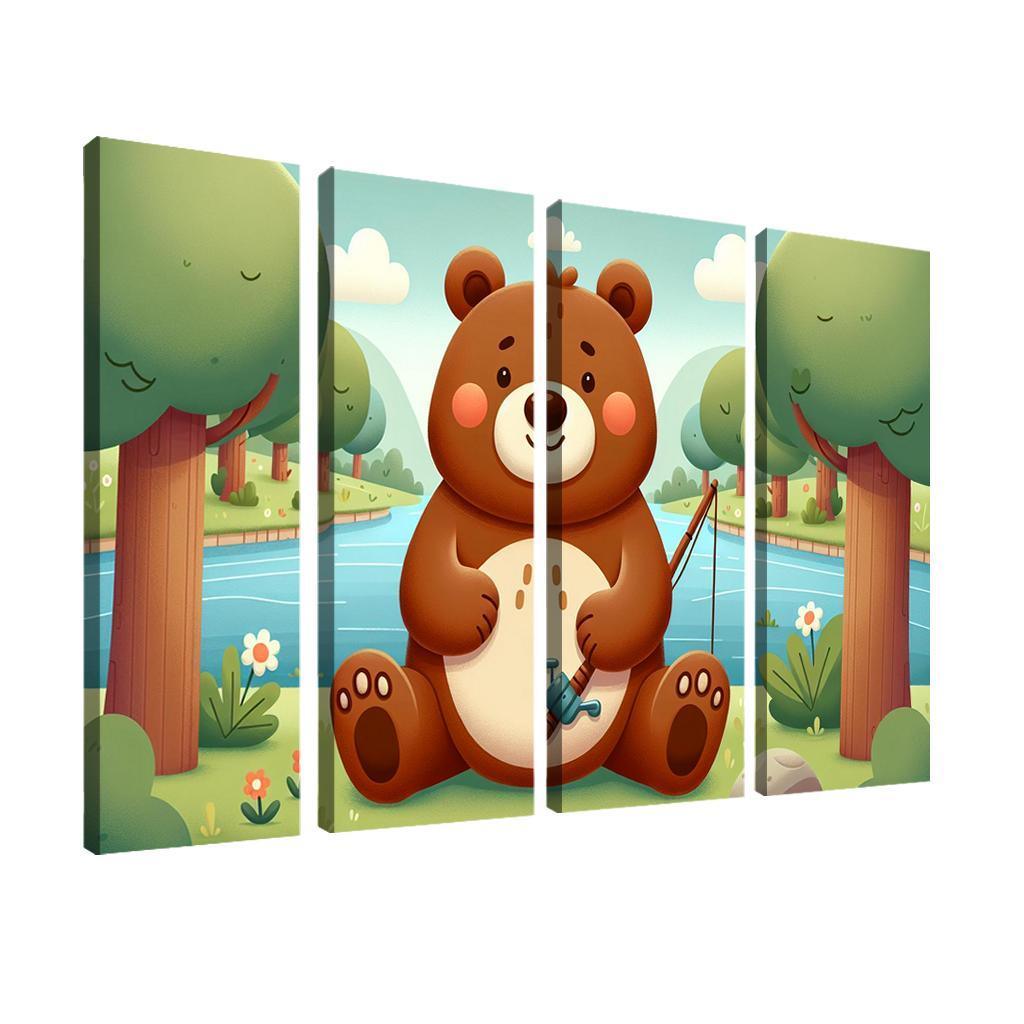 Bubbly Bear - Forest Adventures Framed Paintings