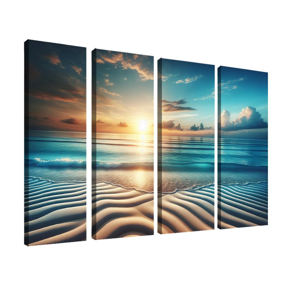 Blue Horizon Beach A Picture-perfect Retreat Custom Paintings Frame