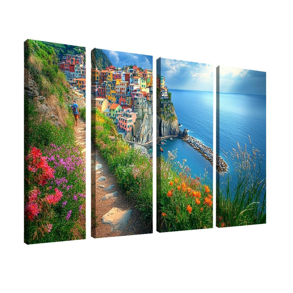 Hiking The Cinque Terre Trails Abstract Paintings Frame