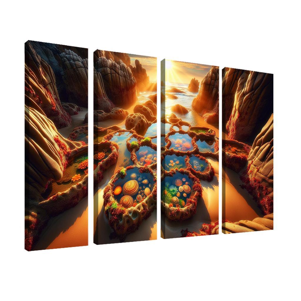 Tidal Pool Treasure Cove Modern Paintings Frame