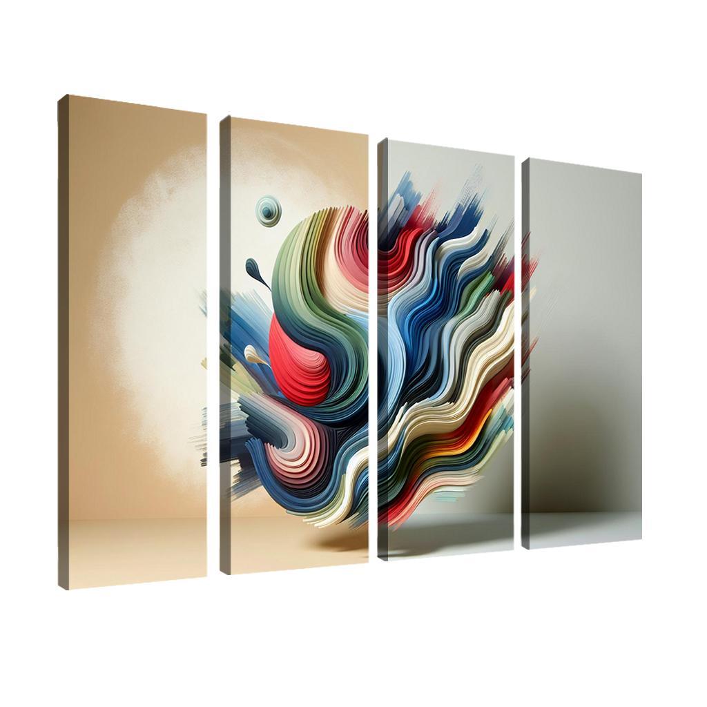 Luminous Acrylic Wall Art 4 Piece HD Modern Canvas Panels-Original Frame