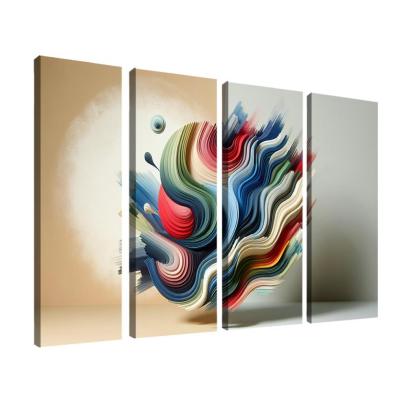 Luminous Acrylic Wall Art 4 Piece HD Modern Canvas Panels-Original Frame