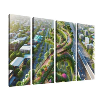 Elevated Green Walkways Custom Paintings Frame