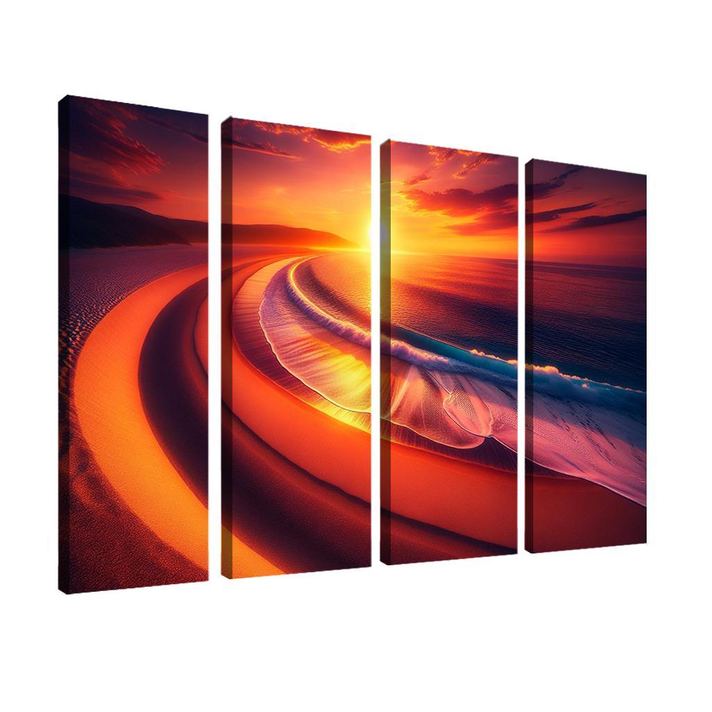 Crescent Moon Beach Premium Artwork Frames